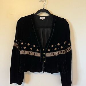 Black Velvet Blouse